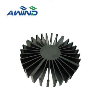 China Heatsink 150W 200W Customized Extruded Aluminum Profile Circular Heatsink Led Round Heatsink USA for sale