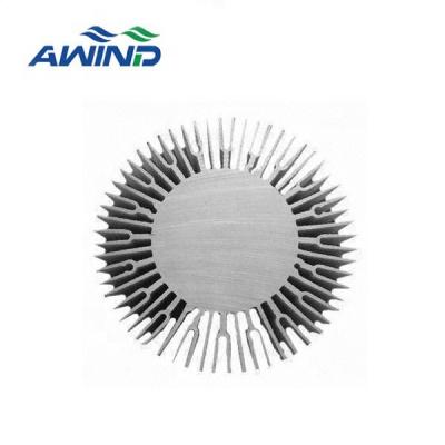 China OEM Customized 36mm 80mm 160mm 205mm 320mm Custom Aluminum Extrusion Led Heatsinks Light Radial Round Lamp Bulb Heatsink for sale