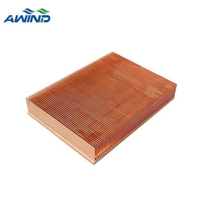 China Customized Large Skived Heat Sink High Power Communications Server Fin Heat Sink for sale