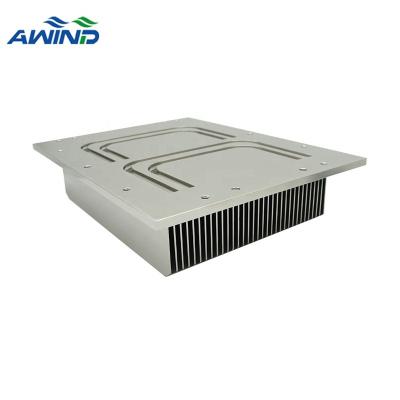 China Heatsink CNC Machining Base Plate Heatpipe Heatsink Parts Welding Natural Chromate for sale