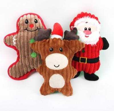 China Plush Pet Toy Christmas Toys for Dog Toys Soft Durable Dog Molar Chew Toy Squeaky Pets Teethers Xmas Bite Toy for Pet Toy for sale