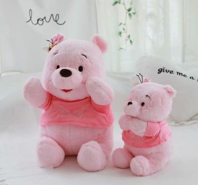 China Custom Made High Quality Custom Made Teddy Bear Toy Pink Bear Stuffed Plush Toy Wearing Cloth For Christmas Gifts for sale