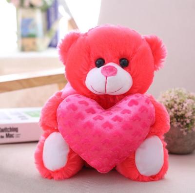 China Factory price cute valentine plush toy animal love bear plush stuffed toys Valentine Gift Plush Heart Bear 35cm Teddy Bear for sale