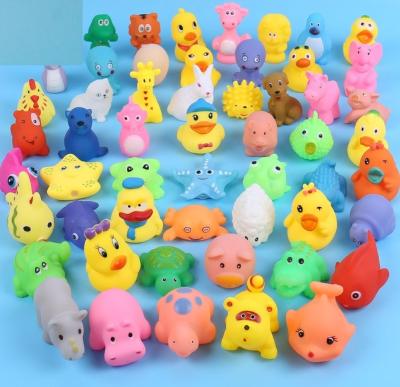 China Free Sample Plush Baby Vinyl Material Baby Bath Squirt Toy Kids Bath Toys Baby Shower PVC Animal Shaped Plastic Floating Swimming Toy for sale