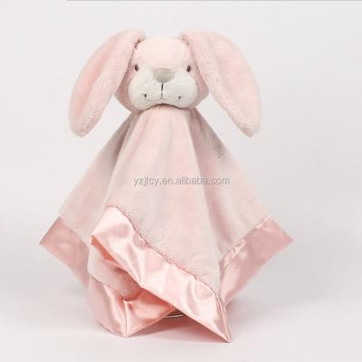 China Super Soft Plush China Factory Cheap Rabbit Blanket With Animal Head Blanket For Baby Bath Towel for sale