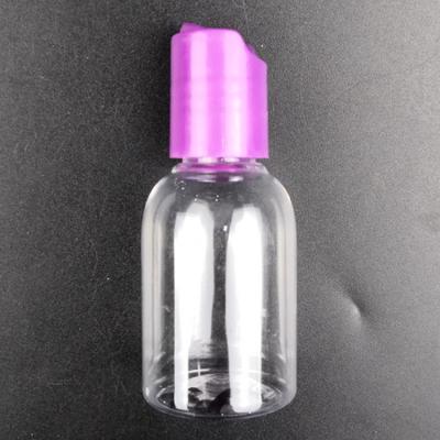 China Small 30ml Cosmetic Essential Oil Perfume Spray Round 1oz Round Bottle Clear Plastic Packaging for sale