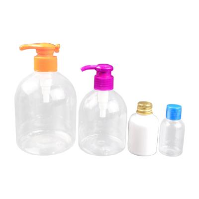 China Personal Care 500ml 250ml 60ml 30ml Hot Selling Transparent Round Plastic PET Hand Wash Bottle For Sanitizer Gel for sale