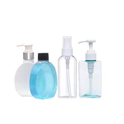 China BEAUTY PACKAGING 5 oz Empty Clear Plastic Cosmetic Packaging Containers Round Squeeze Square Soap Dispenser Pump Bottles for sale