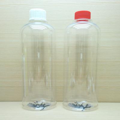 China Big Round Perfume 1000ml Pet Plastic Bottle 32 oz For Shampoo / Lotion / Body Gel for sale