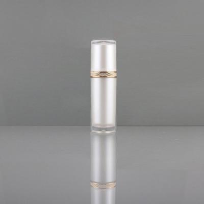 China Wholesale Personal 30ml 1oz Empty Cosmetic Plastic Acrylic Cream Bottle White Or Gold High Grade Spray Skin Care Packaging For Perfume Essence Packaging for sale