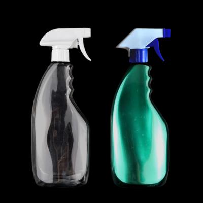 China Household Products Wholesale 500ml 16oz Plastic PET Spray Bottle With Trigger Sprayer For Cleaner Detergent for sale