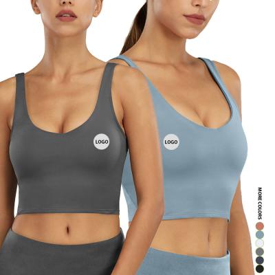 China OEM Gewacht 2021 Vrouwen Sexy Sport BH Crop Top Fitness Plus Size Custom Print Yoga BH Te koop