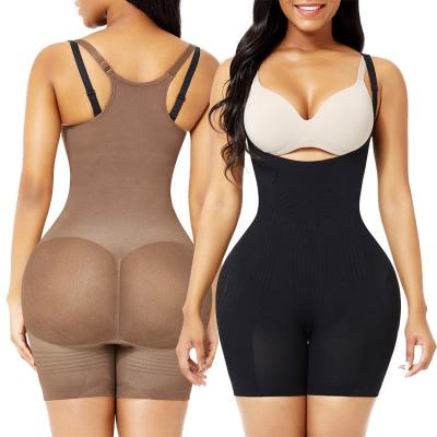 중국 Custom Solid Adjustable Straps Plus Size Shaper Bodysuit HEXIN 2020 Fitness Shapewear 판매용