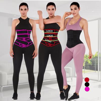 China HEXIN Neoprene Waist Cinchers 3 Belt Zipper Waist Trainer Slimmer for Weight Loss for sale