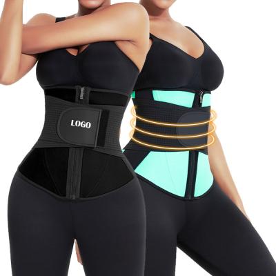 China Regular Size Type Double Belt Custom Logo Neoprene Waist Trainer for Hourglass Figure for sale