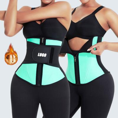 China Women's Underbust Neoprene Waist Trainer with HEXIN Custom Logo and Double Belt Design for sale