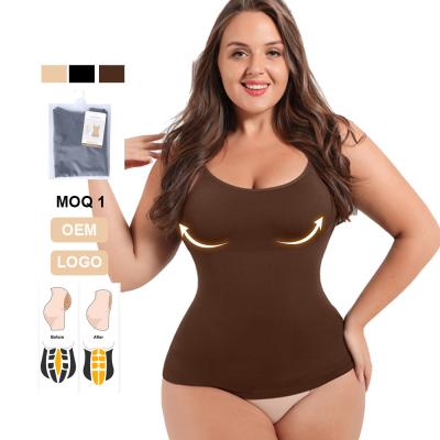 China Plus Size Women's Seamless Shapewear Top with Padded Buttocks HEXIN 2023 for sale