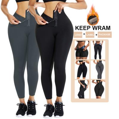 China 75%polyamide 25%spandex Leggings for Women S-3XL Waist Trainer Slimming Warm and Cozy for sale