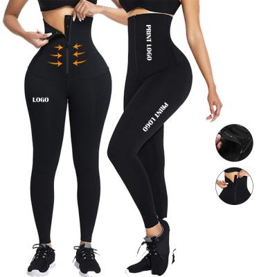 China Custom Waist Trainers and Corset Hooks High Waist Workout Leggings for Women by HEXIN for sale