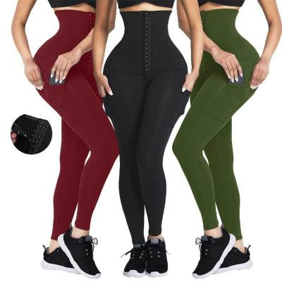 China Hexin adelgazamiento de la cintura de forma alta ropa para mujeres de espesor estándar y cintura de entrenador conjunto en venta