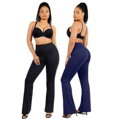 China High Elastic Flare Yoga Pants Wide Leg shapewear Leggings with Elastic Waist Closure à venda