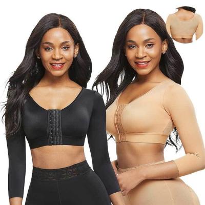 China Hexin Stage 2 Faja Colombiana Shapewear Set Knitted Women's Body Shaper Tops Bra for sale