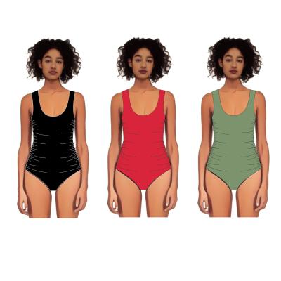 China Custom High Waist Fitness Bikini One Piece Women Swimwear AS SHOW 82%Nylon 18%Elastane for sale