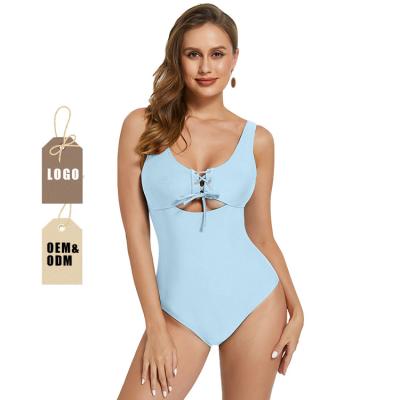 China HEXIN 2022 Private Label Beachwear High Waist Tummy Control Twee stukken Bikini voor vrouwen Te koop