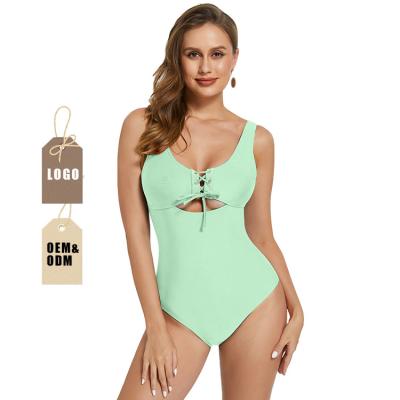 China Solid Pattern Type High Waist Tummy Control Two Pieces Push Up Bikini for Fat Women for sale