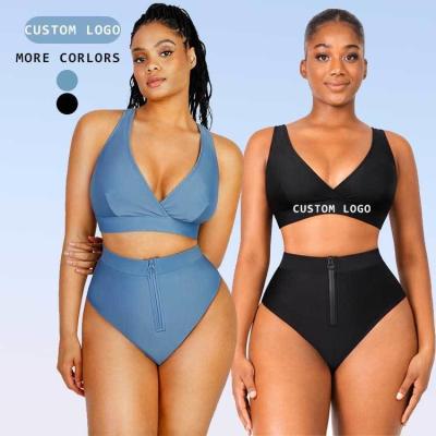 Китай Plus Size Solid Bikini Swimsuit Support S/M/L Custom Logo Летний женский взрослый бикини набор продается