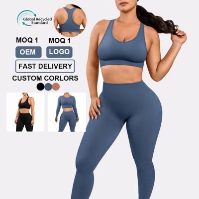 China Gym Wear en Yoga Wear Set voor S-XL milieuvriendelijke polyester/nylon kleding van Hexin Te koop