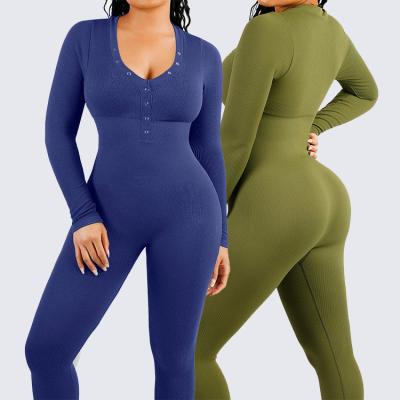 Chine 2023 Femmes sans couture One Piece Longue Manche Controle du ventre Body Shaping Jumpsuit Bodysuit à vendre