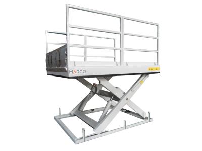 China 2500x2000mm Scissor Lift Loading Dock Table with Handrail and Loading Flap for sale