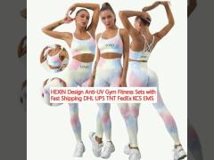 HEXIN Design Anti-UV Gym Fitness Sets with Fast Shipping DHL UPS TNT FedEx KCS EMS