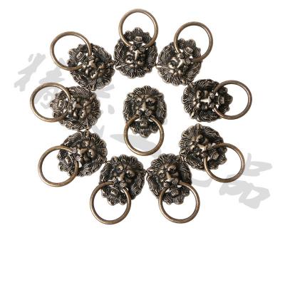 China With Screws 10 Pack Furniture Hardware Cabinet Knobs Pulls Lion Head Ring Pulls Handle For Drawer Dresser Wardrobe Kitchen Cupboard for sale