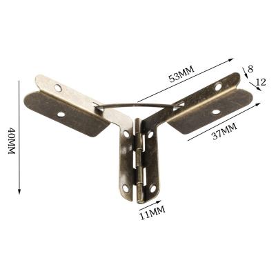 China With Screws Hardware 40*53Mm Accessories 40*53Mm Small Jewelry Box Hinges Wooden Folding Hinge Quarter Circle Hinge With Screws for sale