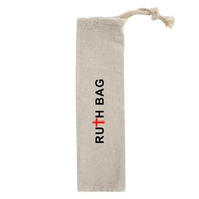 China Rope Handle Ruthbag 8OZ Natural Cotton Carry Pouch for sale