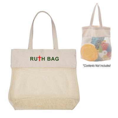 China Handled Ruthbag CARLISLE COTTON MESH MARKET PACKING arket bag for sale