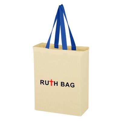 China Ruthbag Handled NATURAL COTTON CANVAS GROCERY TOTE BAG for sale