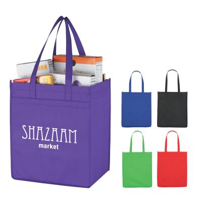 China Ruthbag MARKET GROCERY HANDLED NONWOVEN CUSTOMER TOTE BAG for sale