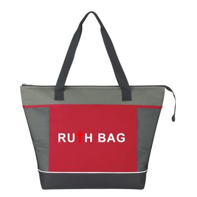 China Handled Ruthbag POLYESTER MEGA BAG COOLER TOGGLE BAG SHOPPING Pouch with hook and loop closure for sale