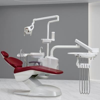 China Metal AliGan Dental Equipment For Best Selling Cheap Price China Foshan Manufacture Dental Chair Unit With LED Light And Dentist Stool for sale