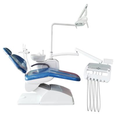 China Clinic AliGan Dental Equipment Fashionable Style Dental Chair With High Level Model Integral Unit Set Implant Function Stable Base for sale