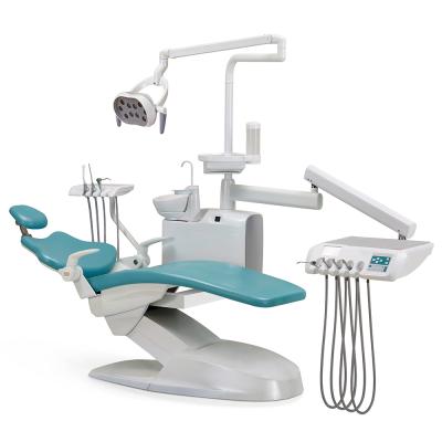 China Metal AliGan Dental Equipment Advance Full Function Unit Dental Chair with All Control and Good Examination System Dual Armrests for sale