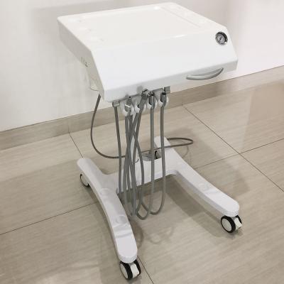 China Newcomer Metal AliGan Dental Equipment Best Prices Trolley Unit Chair Portable Flat Panel With Suction System Mobile Dental Trolley for sale