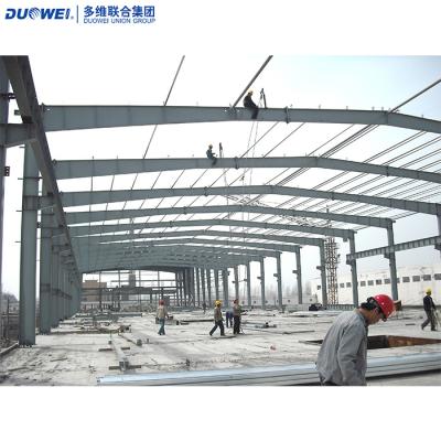 China Steel Structure Building China Duowei Prefab Steel Structure Workshop With Column Parts for sale