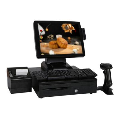 China 15 Inch Windows POS Case POS System Touch Screen POS Terminal Computer With Payment Swipe Case On Sale 32GB for sale