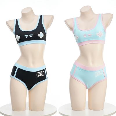 China Cute game controller lingerieset game controller gym costume,ice sports printed silk underwear,cute pajamas,sexy loli house clothes,ladies' sexy underwear for sale