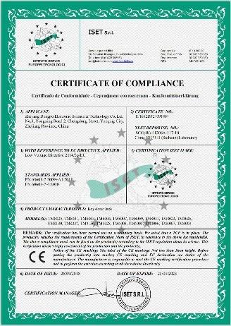 CE - Zhejiang Dongpu Electronic Science & Technology Co., Ltd.