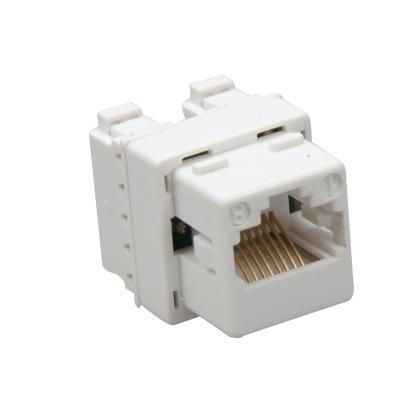 China ABS / PC Cat6 Ethernet RJ45 Wall Plate Trapezoidal Jack Purple for sale